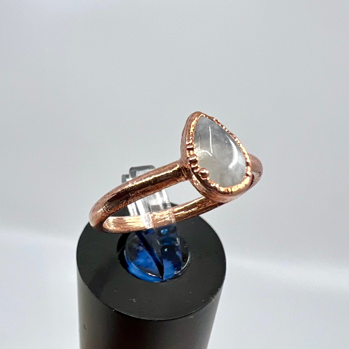 Size 7.25 Moonstone Ring - Copper Electroformed