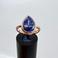 Size 7.25 Lapis Lazuli Ring - Copper Electroformed