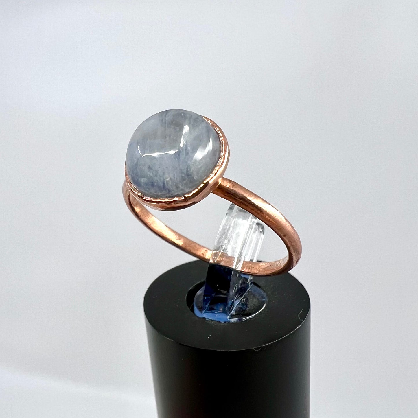 Size 7.75 Moonstone Ring - Copper Electroformed