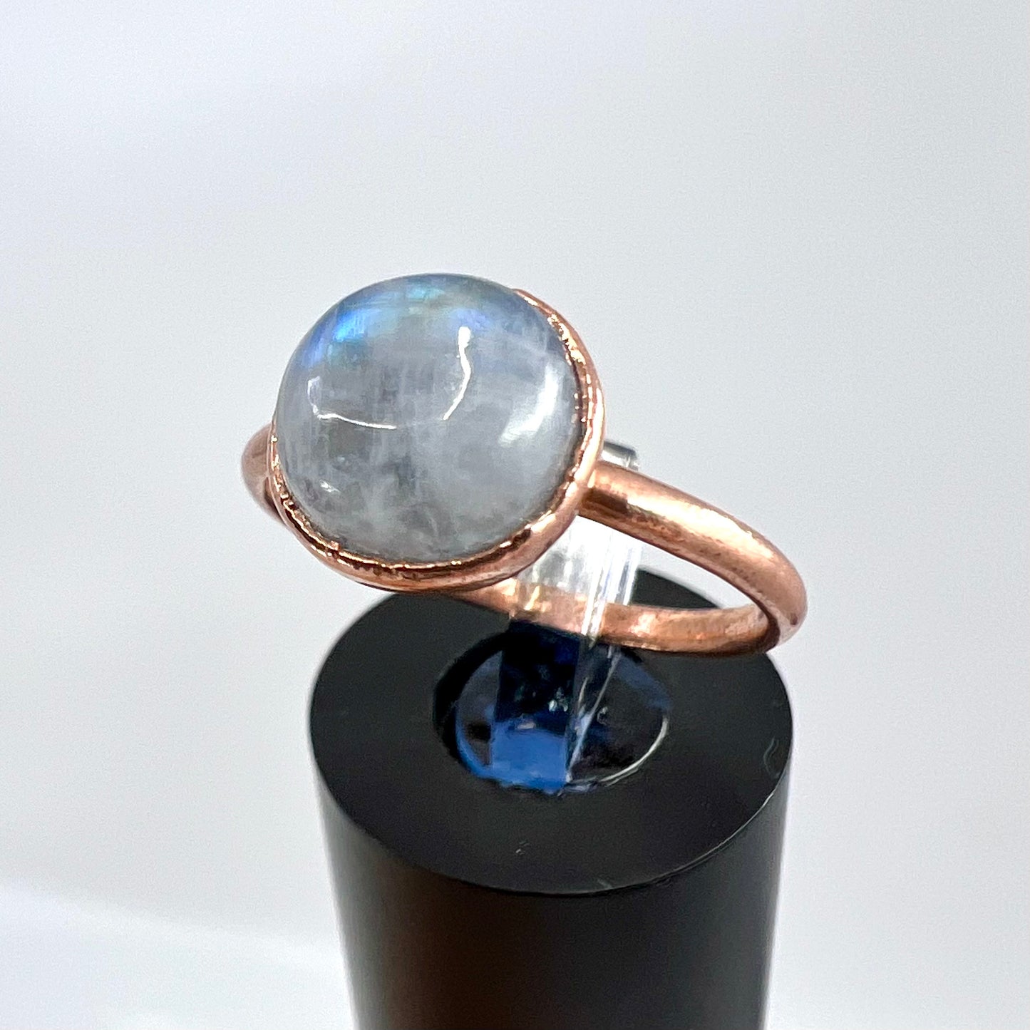 Size 7.75 Moonstone Ring - Copper Electroformed