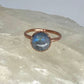 Size 7.75 Moonstone Ring - Copper Electroformed