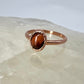 Size 7.75 Red Tiger’s Eye Ring - Copper Electroformed