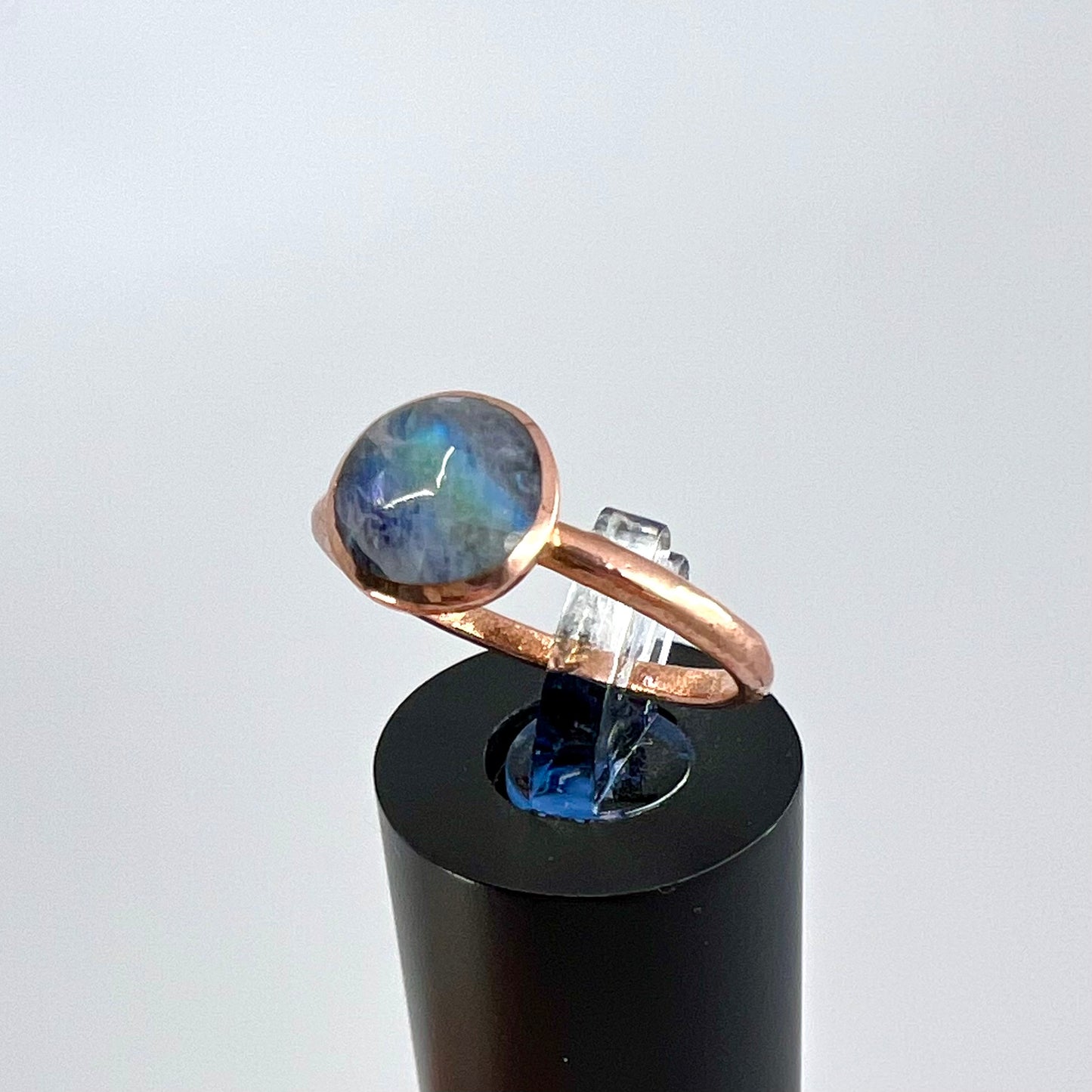 Size 7.75 Moonstone Ring - Copper Electroformed