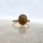 Size 9 Unakite Jasper Ring - Copper Electroformed