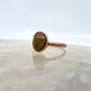 Size 9 Unakite Jasper Ring - Copper Electroformed