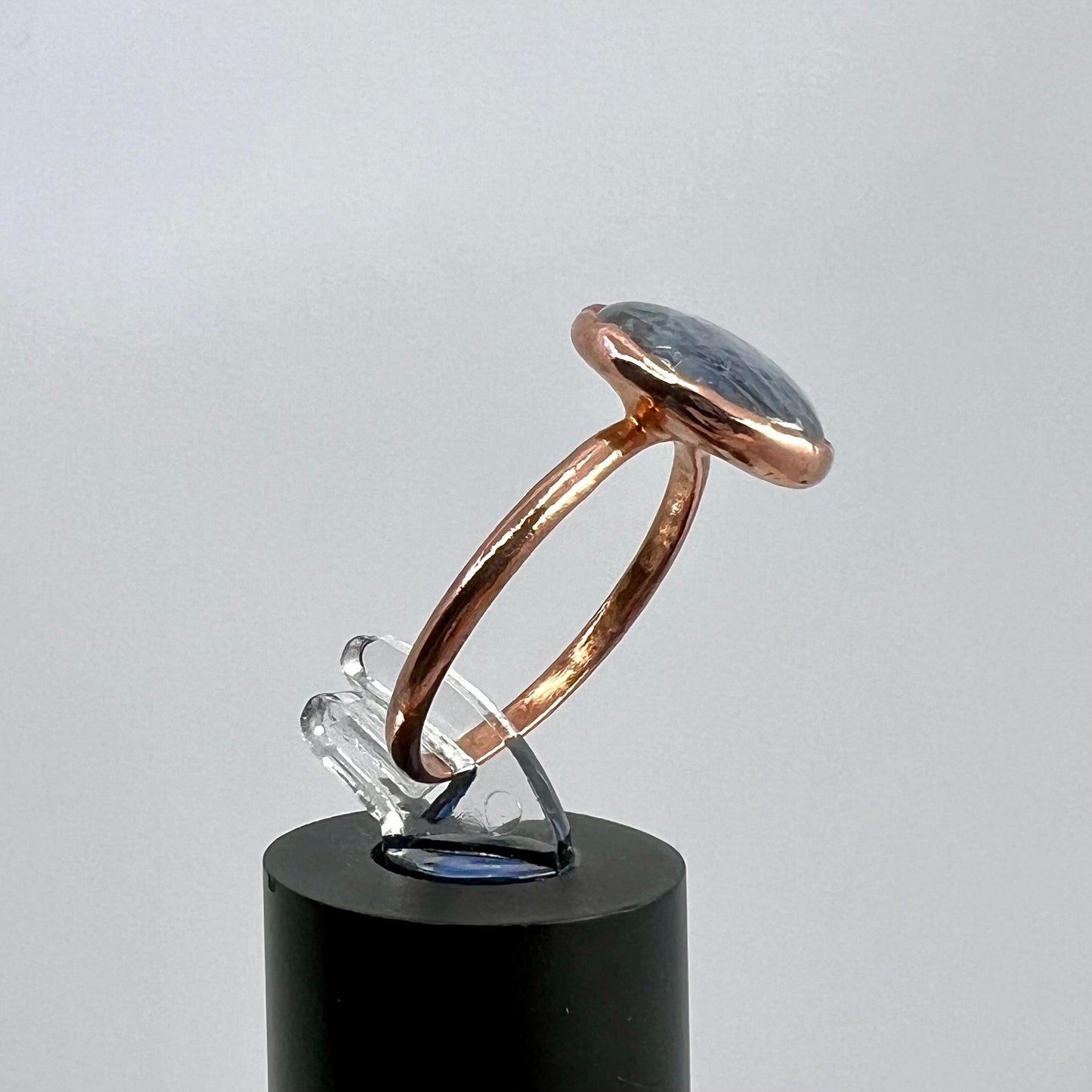 Size 9 Moonstone Ring - Copper Electroformed