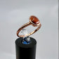 Size 9 Red Tiger’s Eye Ring - Copper Electroformed