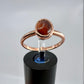 Size 9 Red Tiger’s Eye Ring - Copper Electroformed