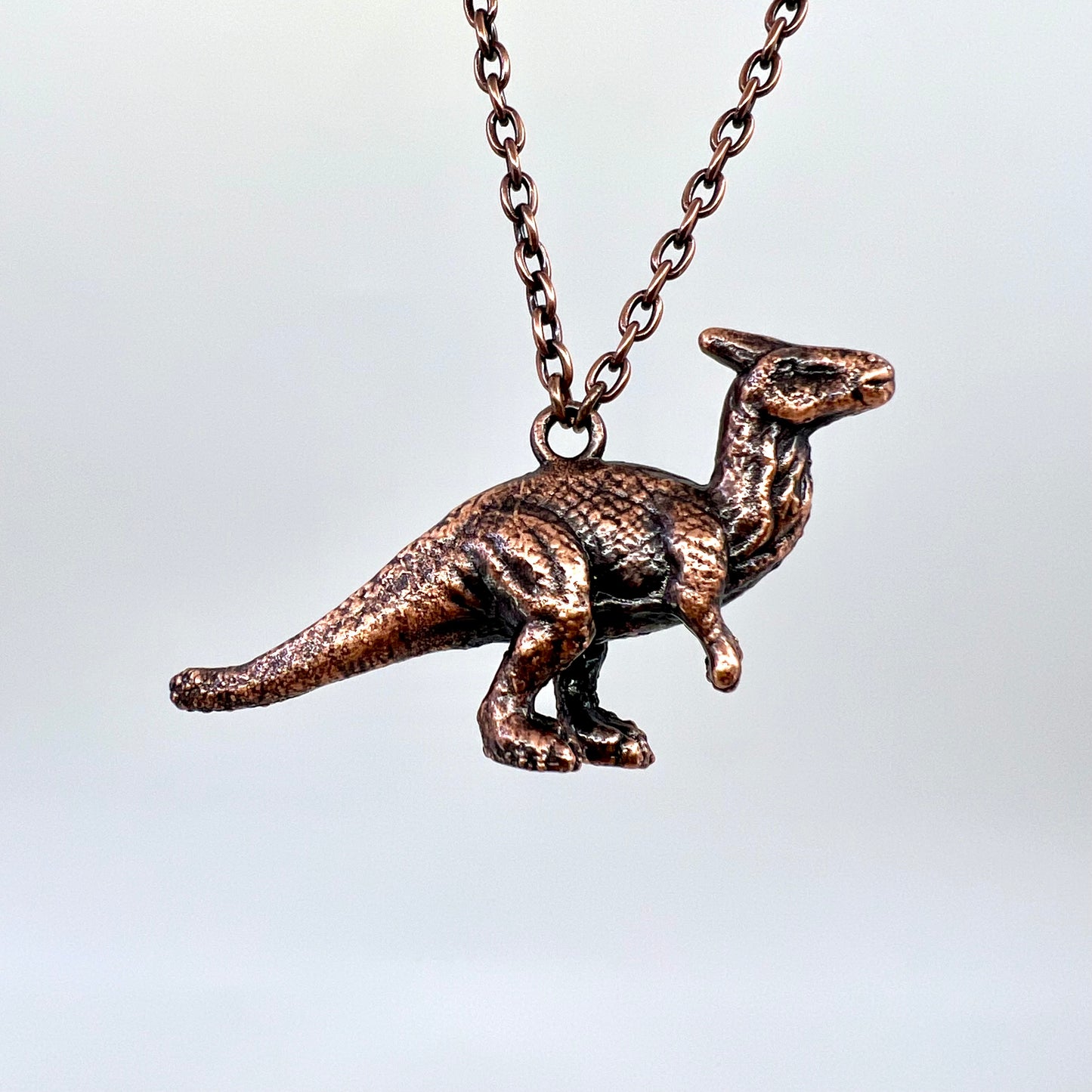 Dinosaur Necklace -- Copper Electroformed