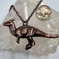 Dinosaur Necklace -- Copper Electroformed