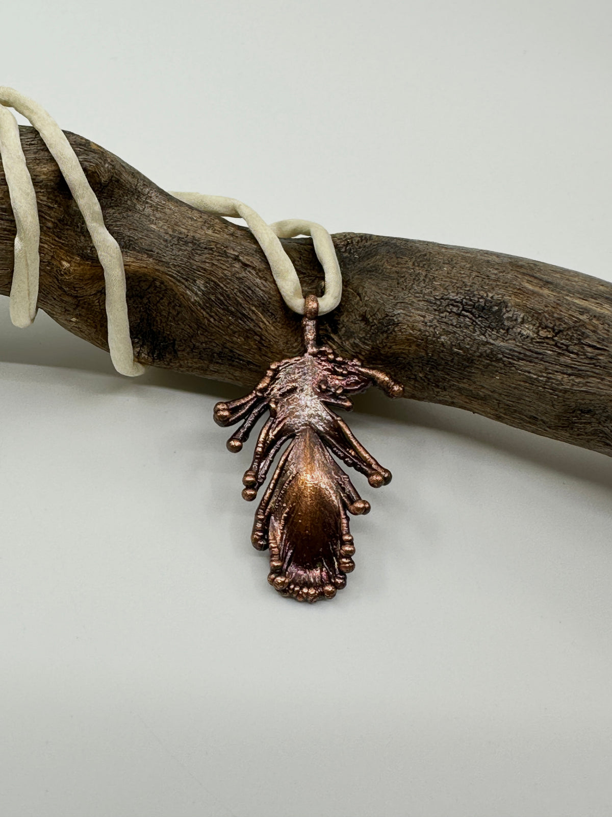 Real Feather Necklace, Small - Copper Electroformed
