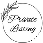 Private Listing for Sam K.
