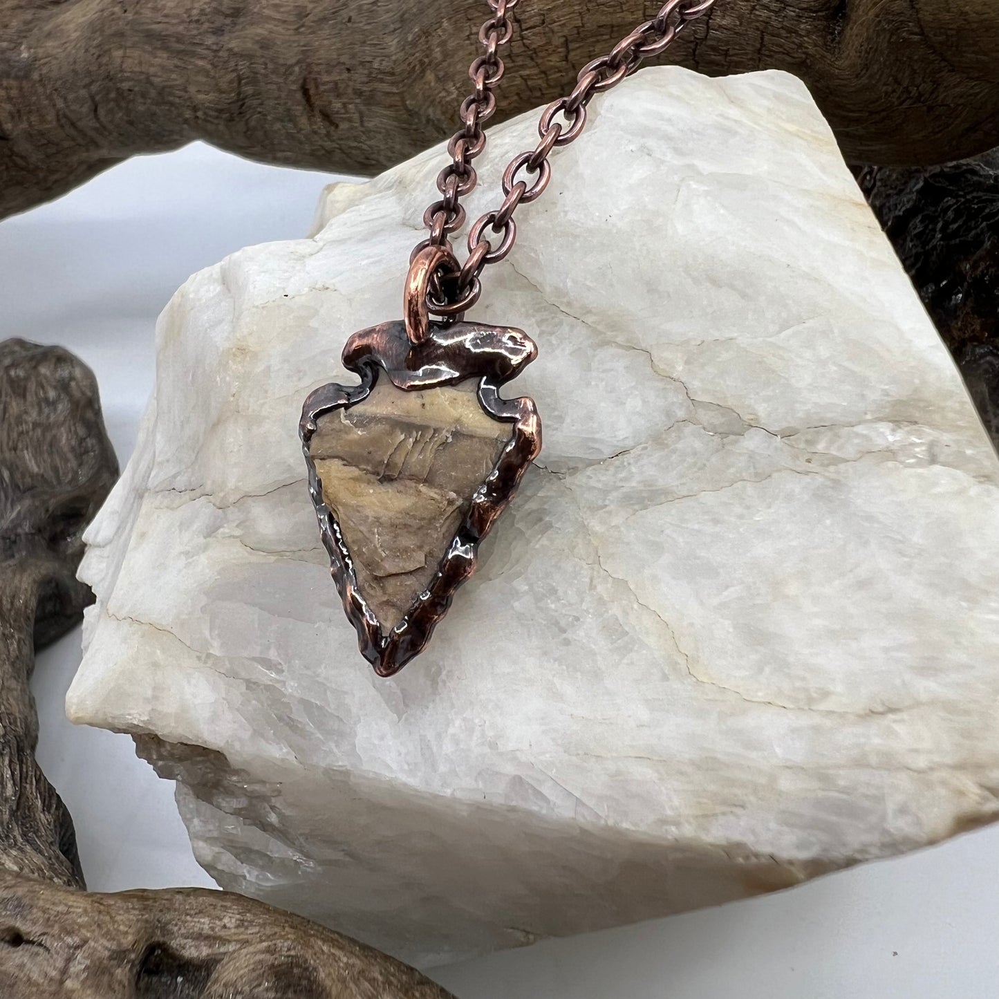 Arrowhead Necklace - Copper Electroformed