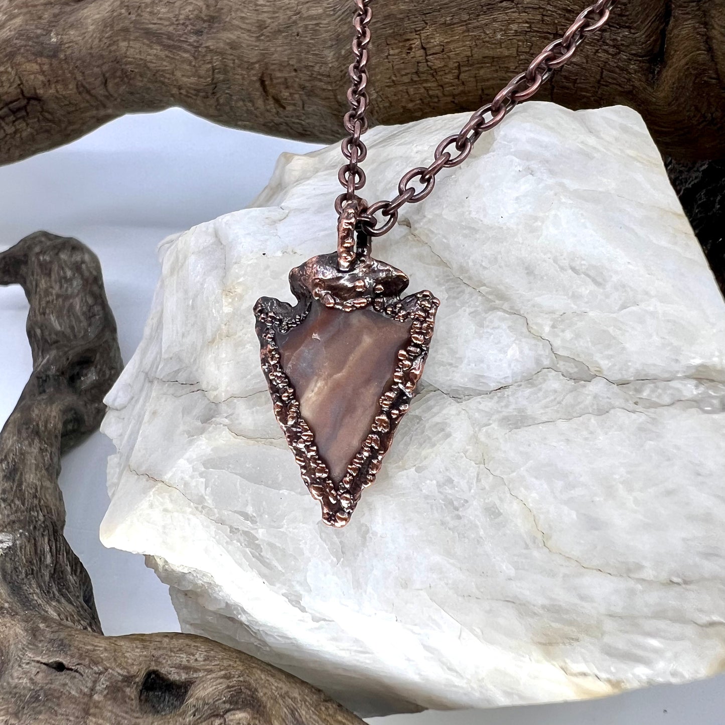 Arrowhead Necklace - Copper Electroformed