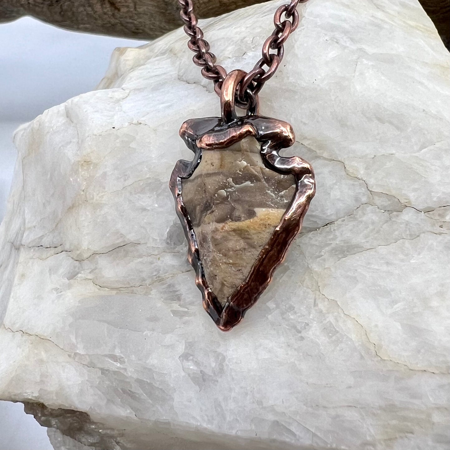 Arrowhead Necklace - Copper Electroformed