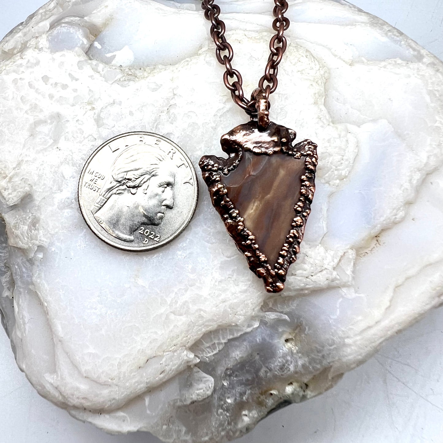 Arrowhead Necklace - Copper Electroformed
