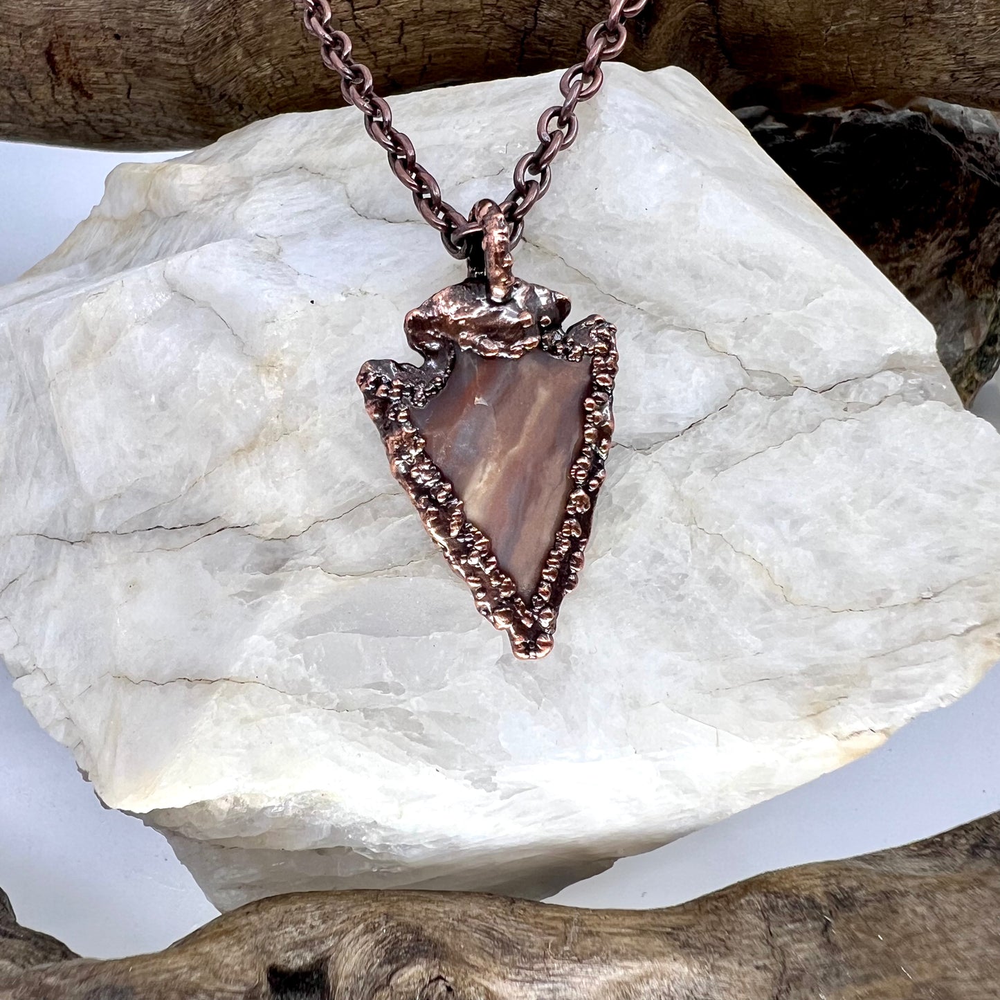 Arrowhead Necklace - Copper Electroformed