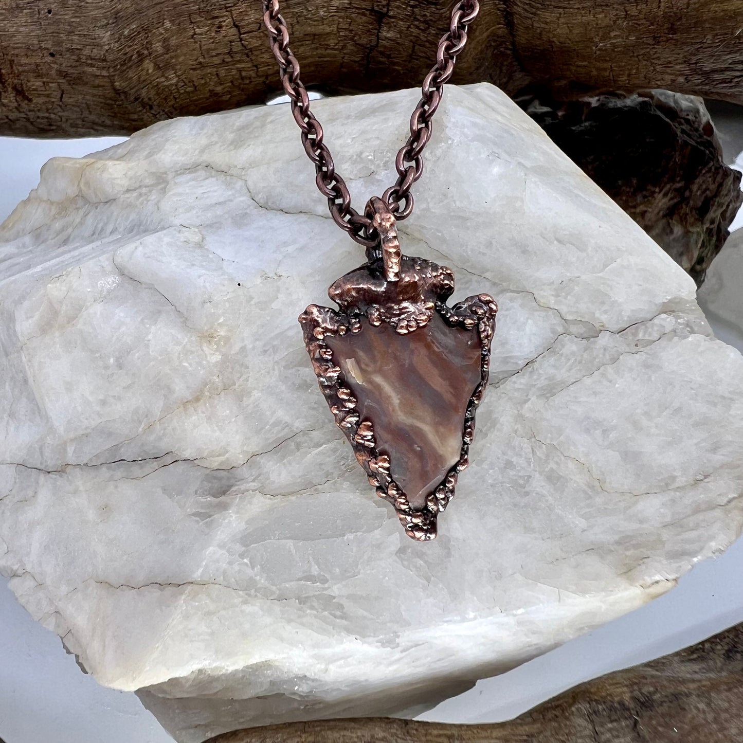 Arrowhead Necklace - Copper Electroformed