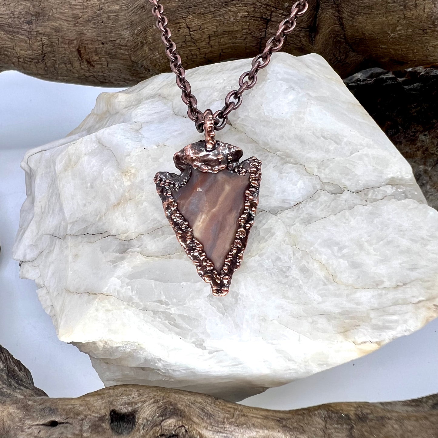 Arrowhead Necklace - Copper Electroformed
