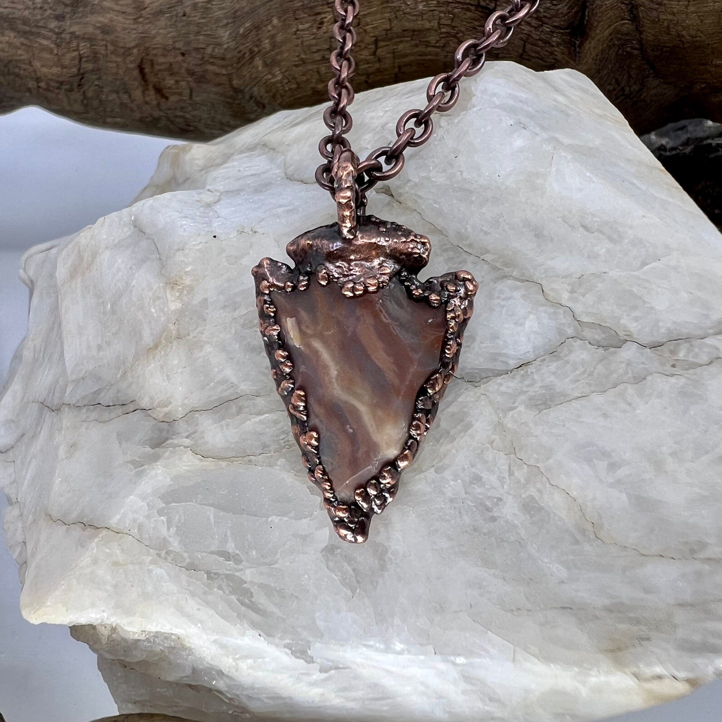 Arrowhead Necklace - Copper Electroformed