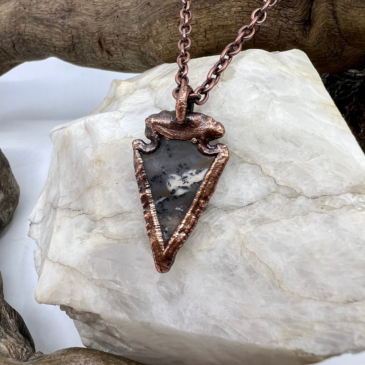 Arrowhead Necklace - Copper Electroformed