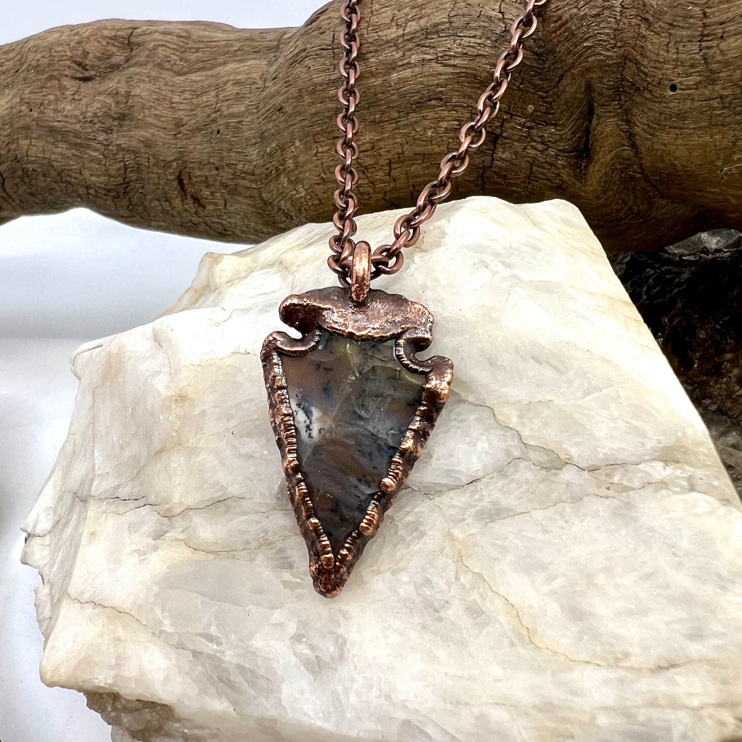 Arrowhead Necklace - Copper Electroformed