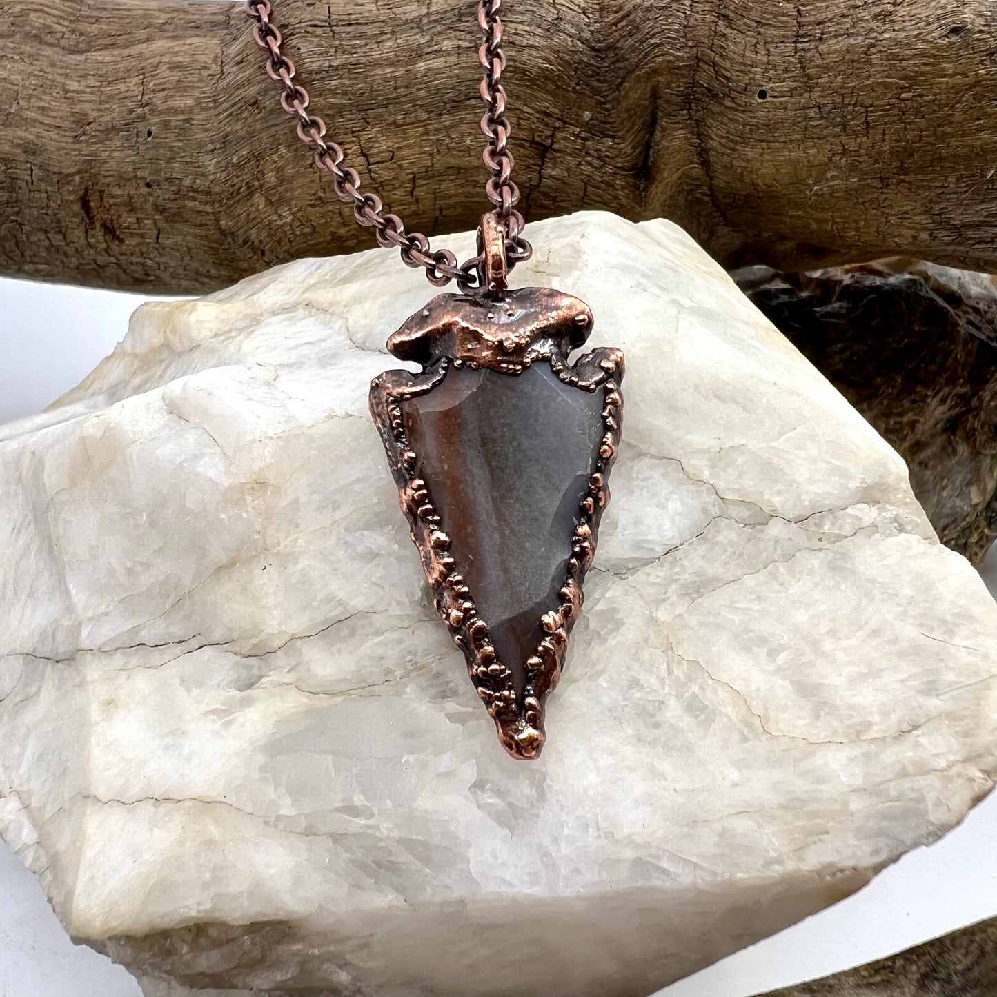 Arrowhead Necklace - Copper Electroformed