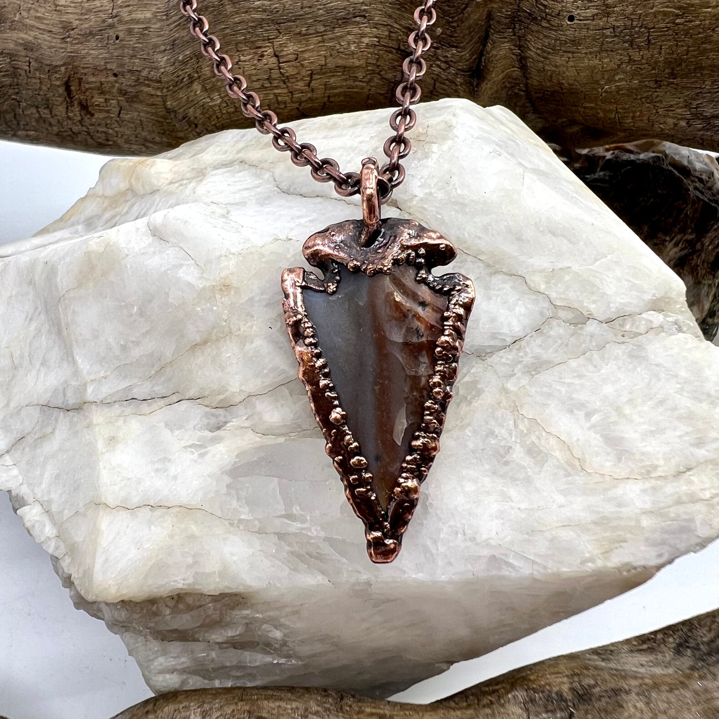 Arrowhead Necklace - Copper Electroformed