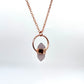 Mini Double Terminated Fluorite Necklace - Copper Electroformed