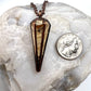 Picture Jasper Pendulum Necklace - Copper Electroformed