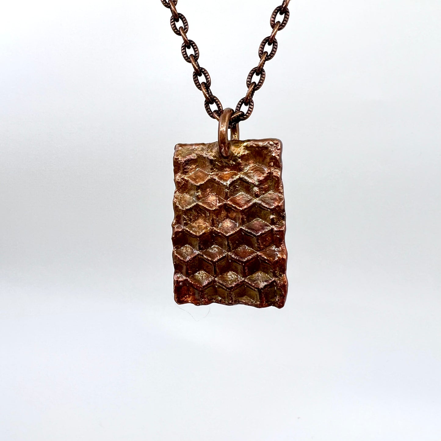 Real Honeycomb Necklace - Copper Electroformed