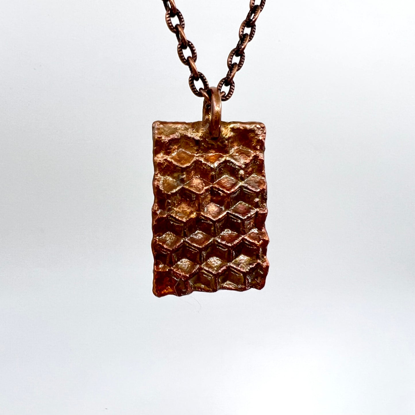 Real Honeycomb Necklace - Copper Electroformed