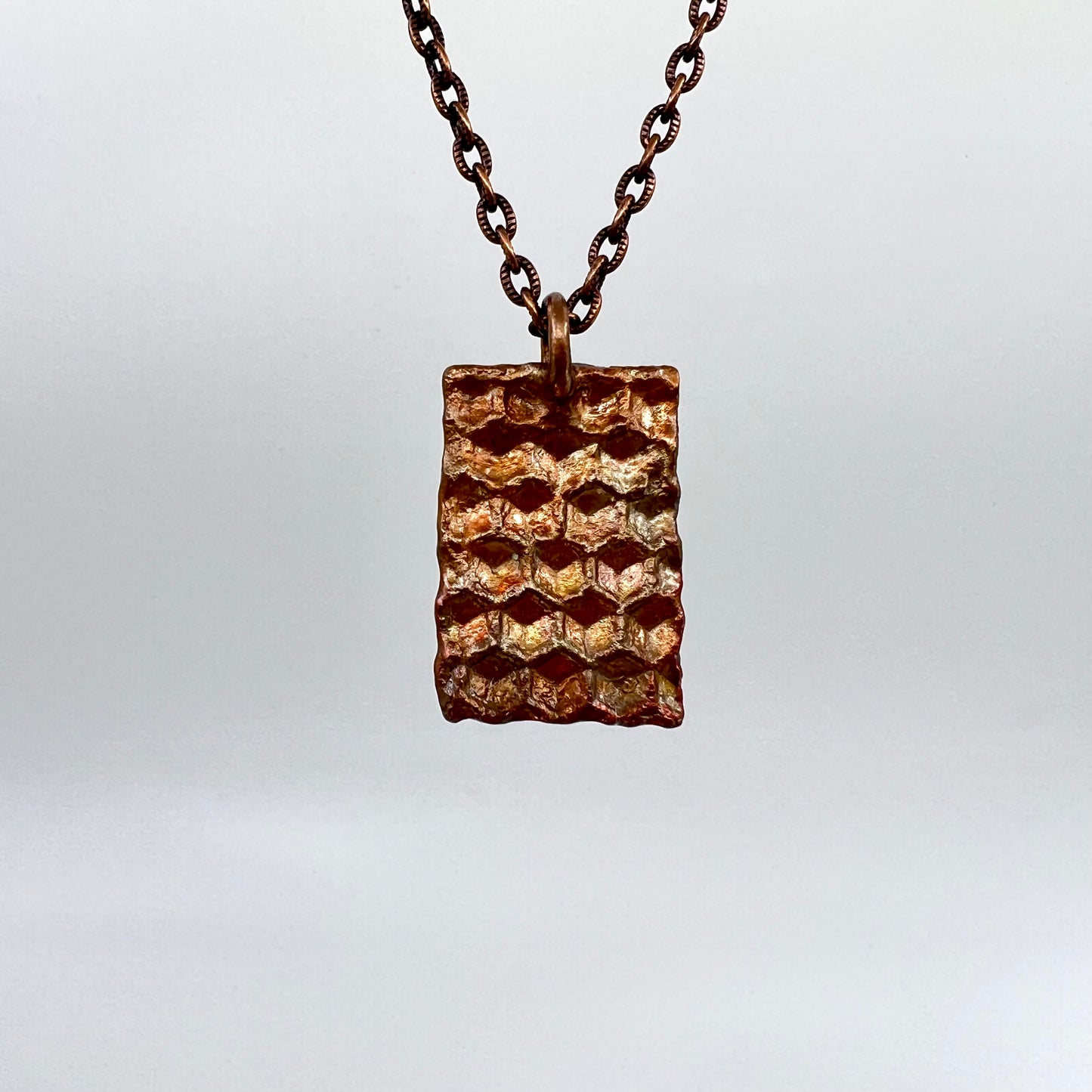 Real Honeycomb Necklace - Copper Electroformed