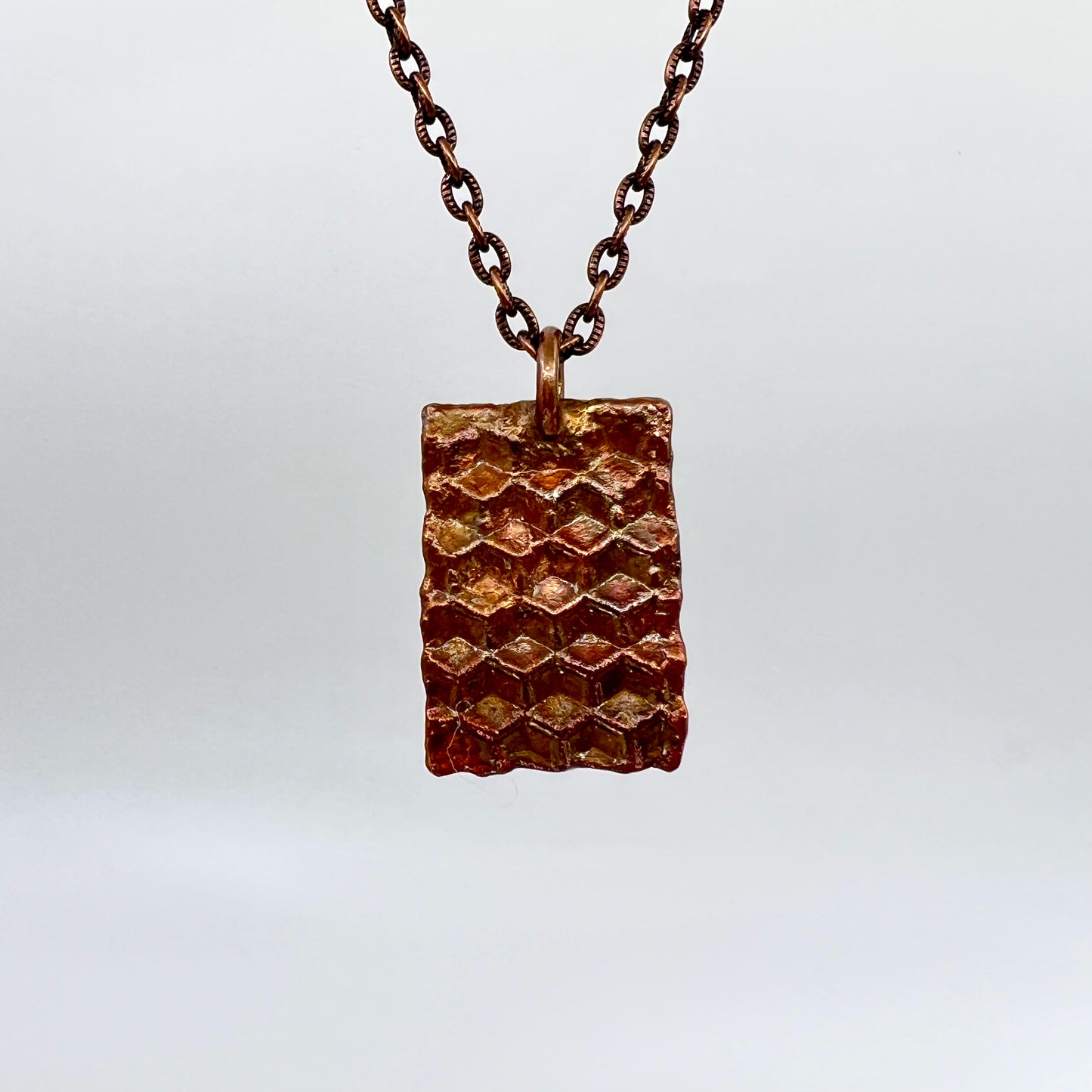 Real Honeycomb Necklace - Copper Electroformed