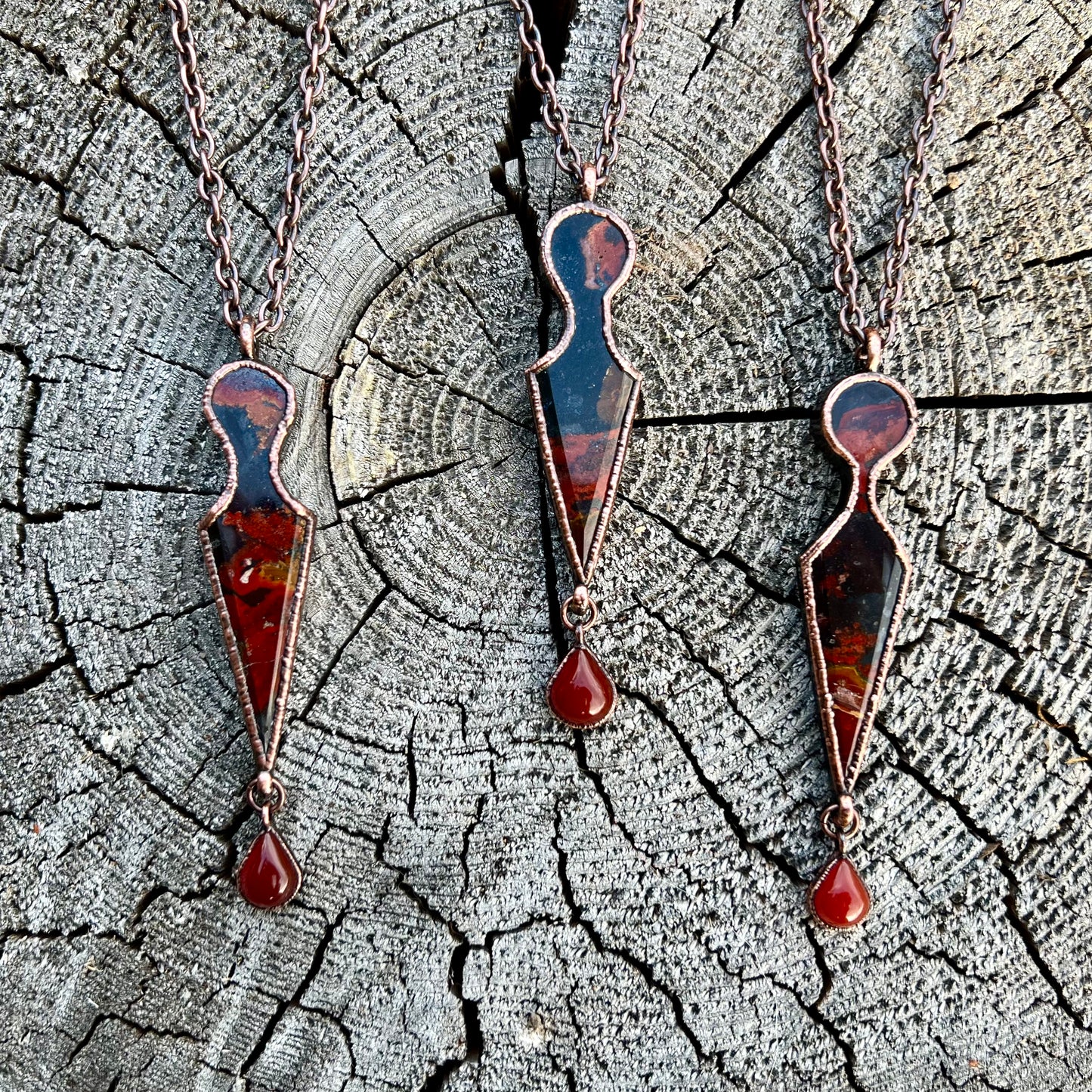 Bloody Dagger Necklace - Copper Electroformed