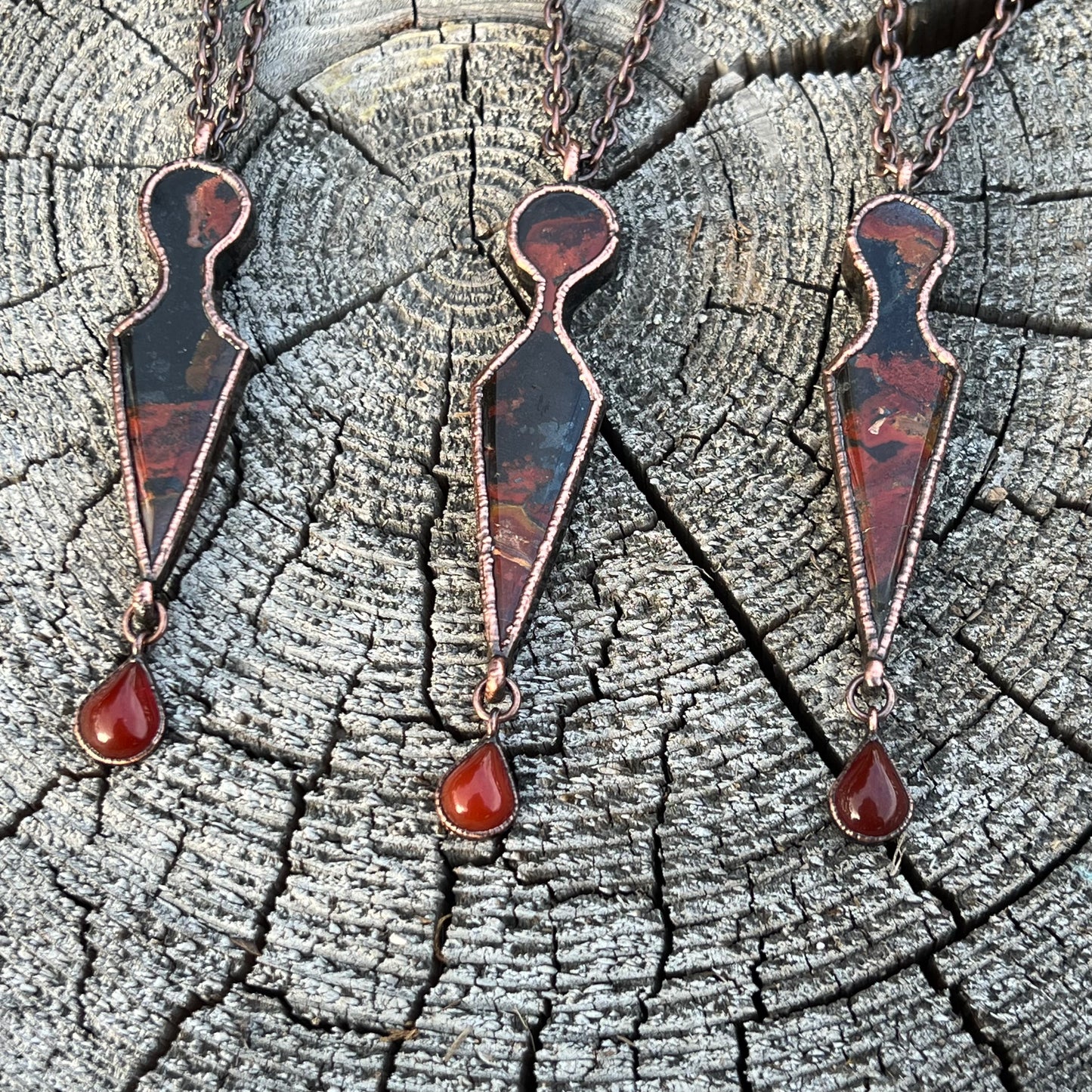 Bloody Dagger Necklace - Copper Electroformed