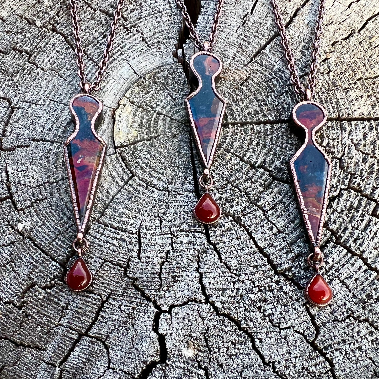 Bloody Dagger Necklace - Copper Electroformed