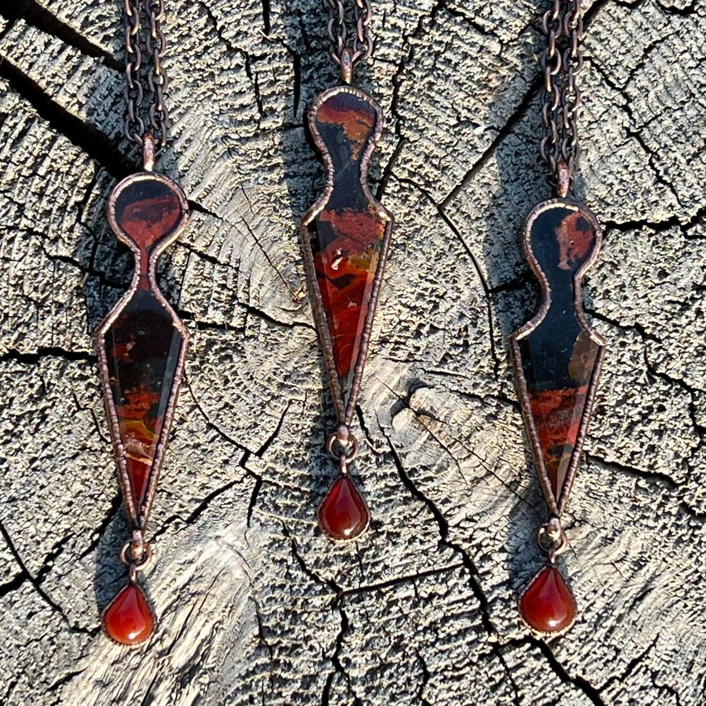 Bloody Dagger Necklace - Copper Electroformed