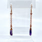 Amethyst Dangle Earrings - Copper Electroformed