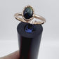 Size 8 Blue Tiger’s Eye Ring - Copper Electroformed