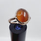 Size 8 Carnelian Ring - Copper Electroformed
