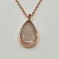 Rose Quartz Necklace - Copper Electroformed