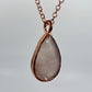 Rose Quartz Necklace - Copper Electroformed