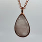 Rose Quartz Necklace - Copper Electroformed