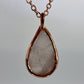 Rose Quartz Necklace - Copper Electroformed
