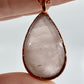 Rose Quartz Necklace - Copper Electroformed