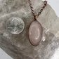 Rose Quartz Necklace - Copper Electroformed