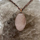 Rose Quartz Necklace - Copper Electroformed