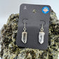 Montana Quartz Drop Earrings, Silver Electroformed