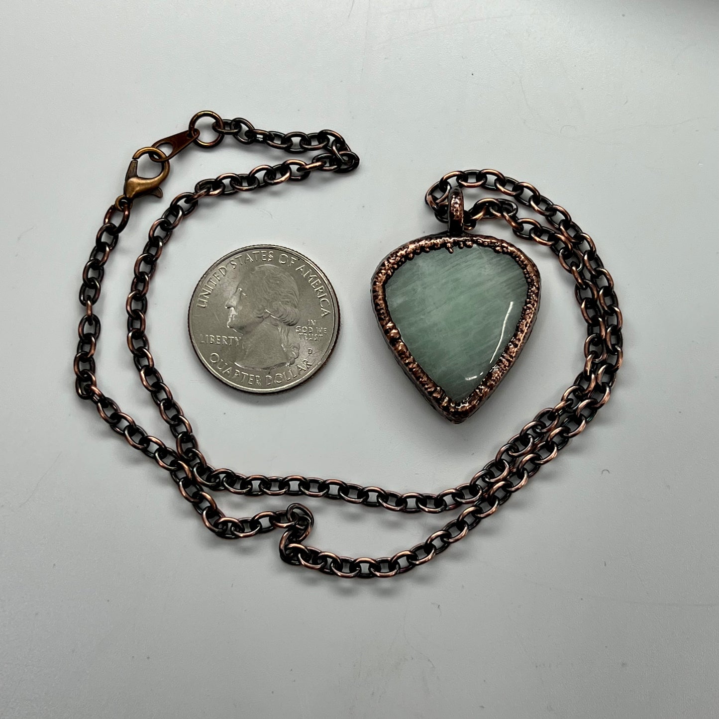 Amazonite Necklace - Copper Electroformed